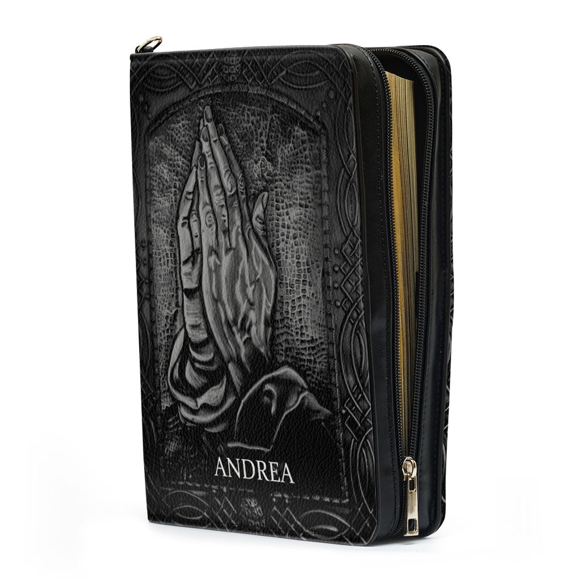 Zippered Bible Cover, Gift For Worship Members, Personalized Bible Carrying Case With Handle, Christian Gift, Bible Covers Jesus Gifts